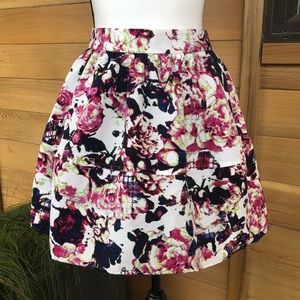 Express Floral Skirt Pink/Blue/White Size 0